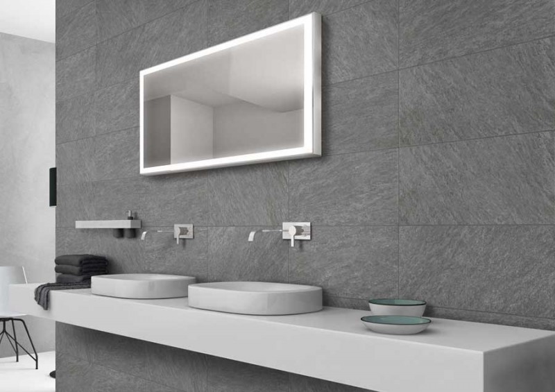 Modern bathroom interior with wash basin
