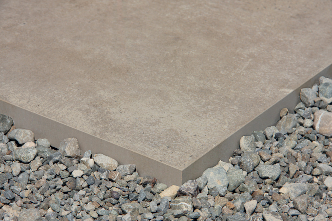 Gartenplatten + Terrassenplatten Zement taupe 60x60x2 LIVING