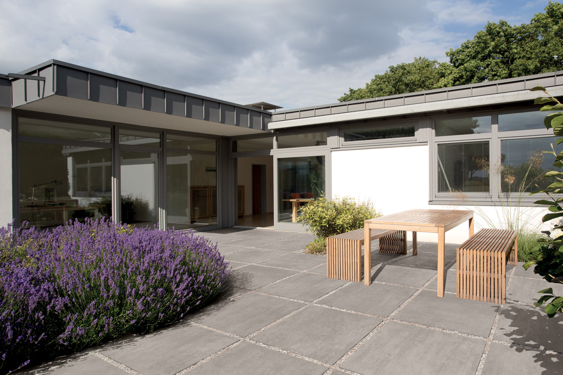 Gartenplatten + Terrassenplatten Zement grau 60x60x2 LIVING