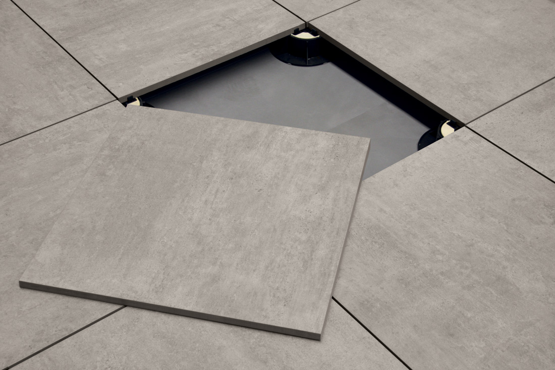 Gartenplatten + Terrassenplatten Zement grau 60x60x2 LIVING
