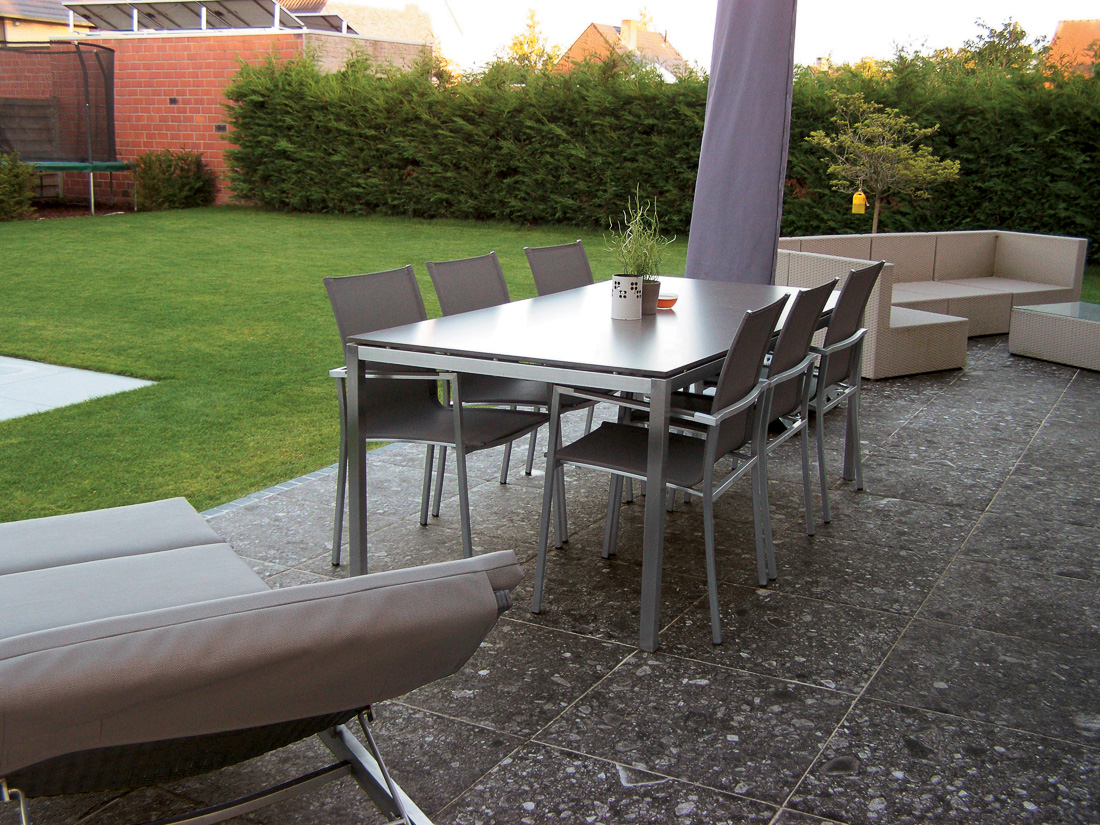 Gartenplatten + Terrassenplatten Stein anthrazit 60x60x2 NORTHSTONE